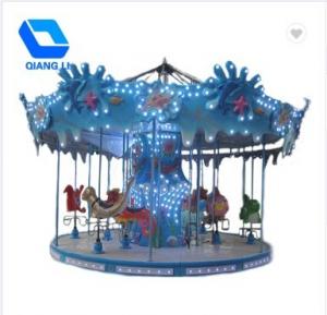 China Luxury Theme Park Carousel / Portable Merry Go Round Ride For Kiddie Ride on sale
