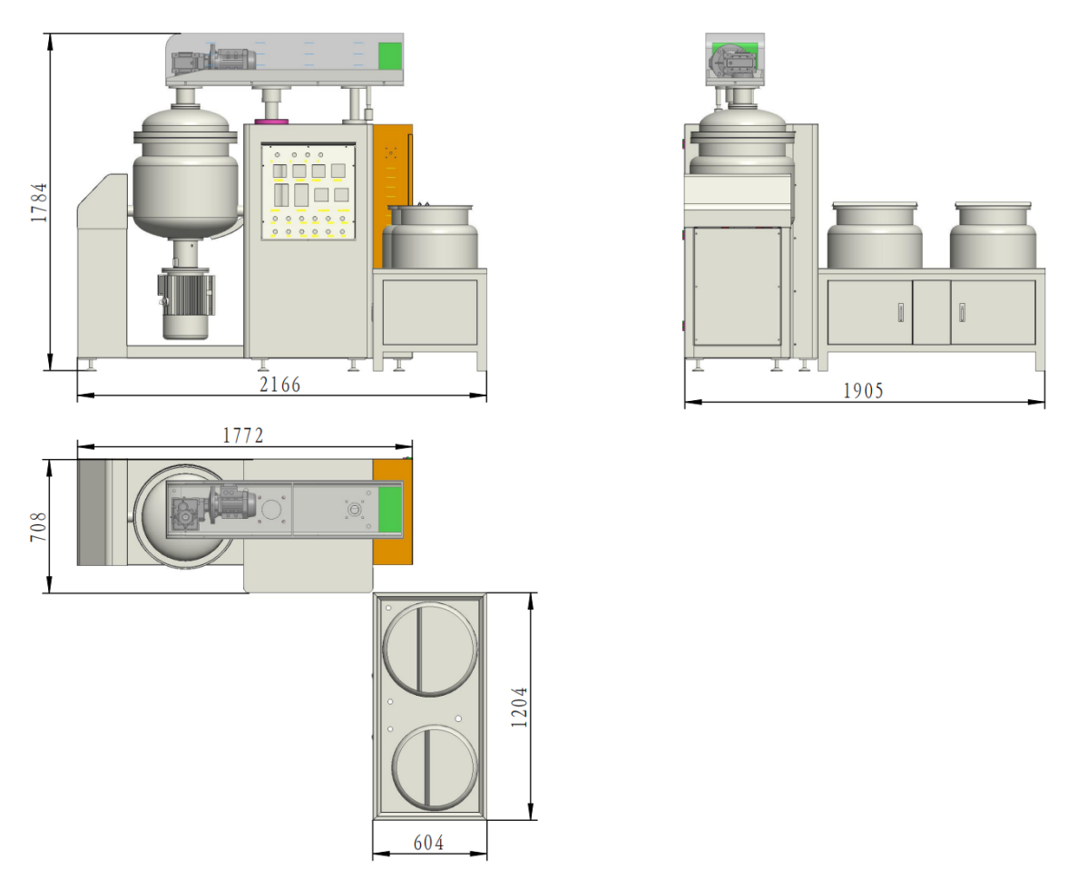 SUS316L Vacuum Emulsifying Machine 50L For Cosmetics Liquid Soap