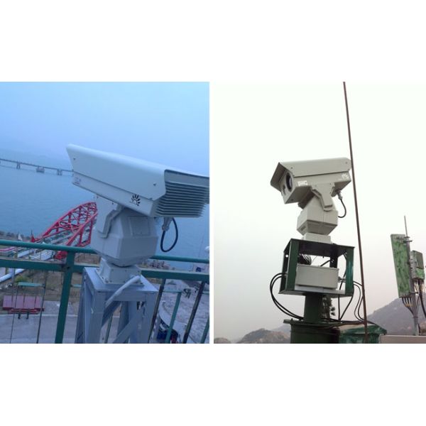 Long Distance Dual Thermal Imaging Camera , PTZ Night Vision Security Camera