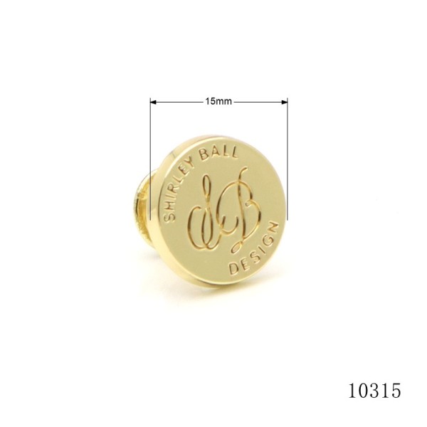 Quality Gold Plated Metal Logo Rivet Customized Cap Rivet Stud for Leather Strap Bag Accessories