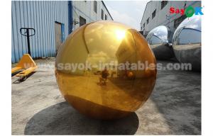 China 1m PVC Gold Inflatable Mirror Ball For Indoor Decoration Wedding Party on sale