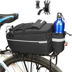 China Bike Rear Rack Bag 10L Insulated Bike Trunk Cooler Reflective Bicycle Rear Seat Cargo Bag Water Resistant Bike on sale