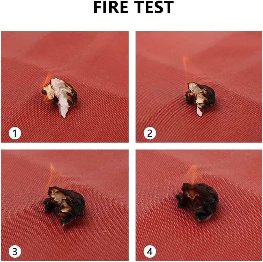 0.8mm Square Fire Pit Mat Fireproof Mat For Under Fire Pit Deck Protector