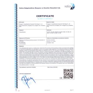 Dongguan Yuxing Machinery Equipment Technology Co., Ltd. Certifications