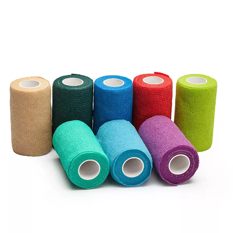 Wholesale Veterinary Consumables Non-woven Elastic Self Adhesive Bandage Vet Wrap Latex Free for Horse Racing Protection Skin Color Athletic Cohesive Bandage from china suppliers