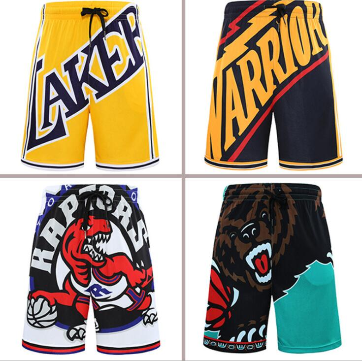 Cheap Sublimated Team Basketball Men's Knee Length Shorts with Pockets Basketball Sports Shorts Dinosaur Pattern Shorts Fashion