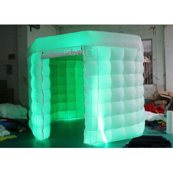 2 Doors Inflatable Photo Booth Kiosk Diamond Shape With Air Blower