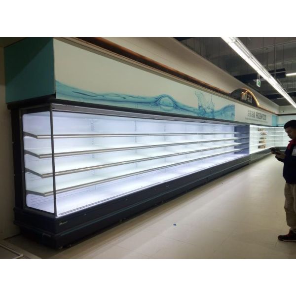 10M Dairy Showcase Drinks Display Refrigerator Multideck Open Chiller