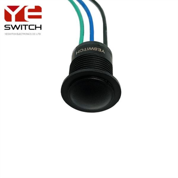 Black Momentary Push Button Switch 2A Anti Vandal Panel Mount Push Button Switch