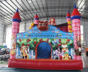 Wholesale 4×5 Meter Inflatable Dry Slide , Red Standard Monkey Inflatable Slide from china suppliers