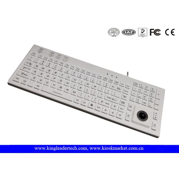IP68 Backlit Washable Silicone Keyboard With On / Off Switch and12 Function Keys And trackball
