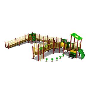 China Customized Plastic Slide Outdoor Recreation Playground Equipment Preschool on sale