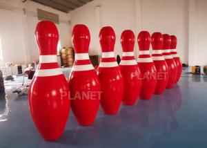 China OEM Red  2m Tall Giant Blow Up Bowling Pins For Snow Sport Game on sale