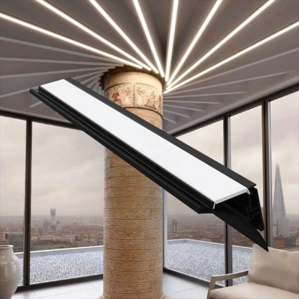 Surface Mounted Plasterboard LED Profile , Anodized LED Extruded Aluminum Channel