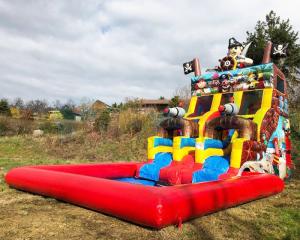 Wholesale Commercial Outdoor Inflatable Water Slides Pirate Ship Bounce House from china suppliers