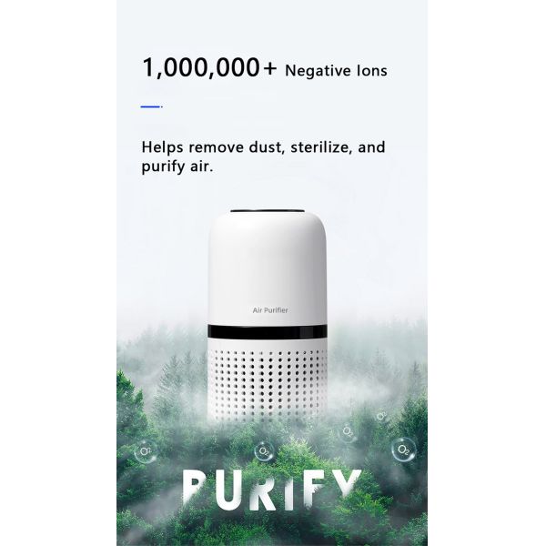 2023 New Arrival Intelligent Portable Car Air Purifier Aromatherapy Machine Multiple Filtering Negative Iron Air Purifier