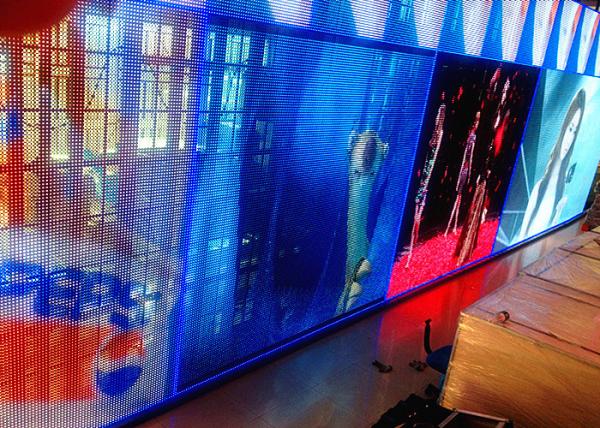 Quality Commercial P10 LED Mesh Display Curtain Screen For Stage Backdrop for sale