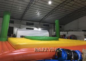 China Spain Commercial Grade PVC Inflatable Beach Volleyball Bossaball Court For Bench on sale