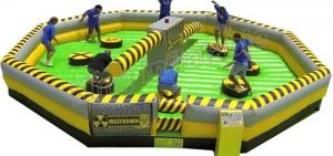 China Challenge Inflatable Meltdown Wipeout Sport Game With Rotative Machine on sale