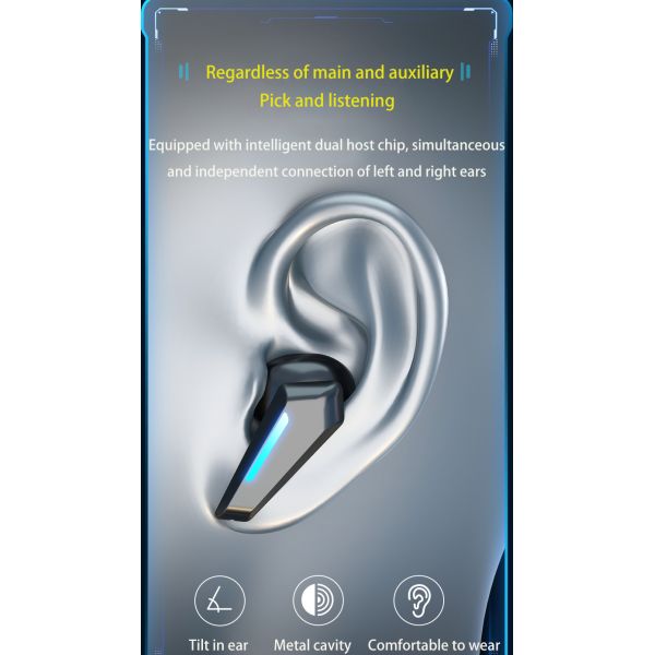 Wireless gaming earbuds long durable rechargeable electronic sports for game