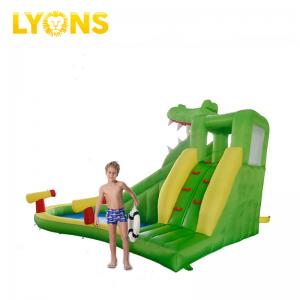 Wholesale Green Gonfiabili Min Crocodile Inflatable Water Slide For Kids Happy Hop Design from china suppliers