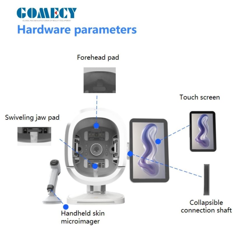 Complete Skin Analyzer Including A Scalp Analysis Handpiece A Large Screen And A High-Definition Camera