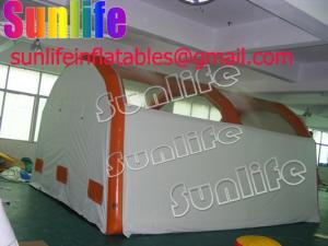 China inflatable air tight 0.6mm pvc tarpaulin white outdoor spider tent on sale