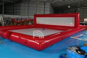 Wholesale Inflatable Volleyball Court Pool With Net Giant Water Volleyball Field Inflatable Sport Games For Adults from china suppliers