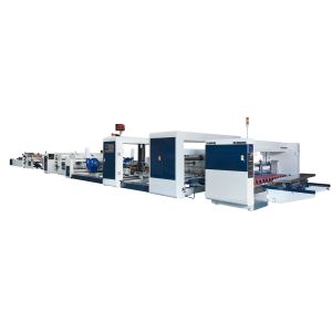 China Patent Cert Automatic Folder Gluer Stitcher Machine / Cardboard Stitching Machine on sale