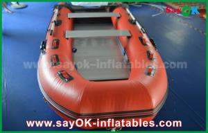 Durable Tarpaulin PVC Inflatable Boats with Aluminum Floor and Paddles