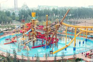 Wholesale Big Interactive Fiberglass Water Play House With Water Slide / Aqua Park Equipment from china suppliers