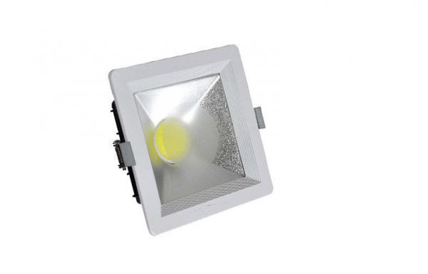Quality Indoor Square 30W COB LED Downlight Dimmable Long Lifespan For Office / Workshop for sale