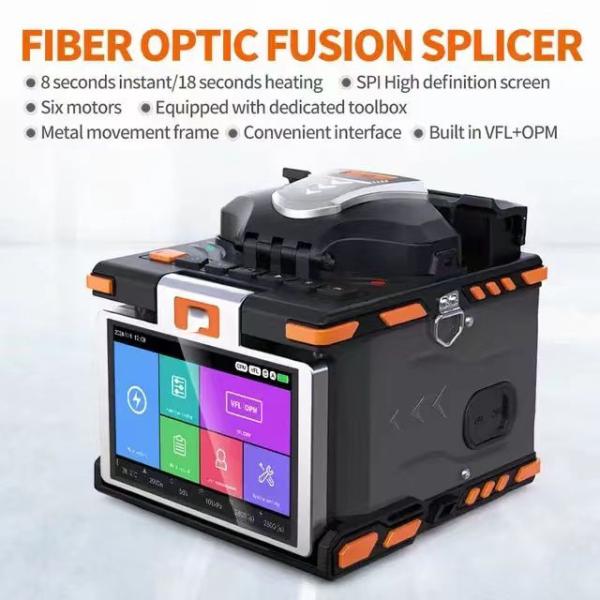 M5 Fiber Fusion Splicer 4 Motor Core Alignment Mini Optical Fiber Welding Machine For Ftth