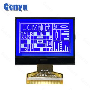 China 1.9 Inch  STN Blue 128x64 LCD Display 30PIN FPC 8-Bit Parallel For Water Dispenser on sale