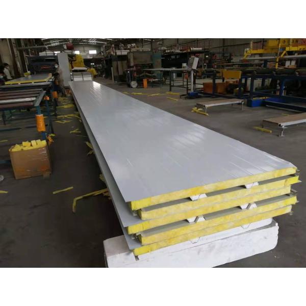 Warehouse Use Fireproof Glass Wool Sandwich Panel High Density Glass Wool Sandwich Panel For Workshop