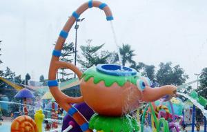 Wholesale Customized Fiberglass Flower Spray Park Equipment, Family Entertainment Water Game from china suppliers