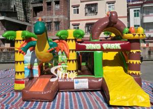 Wholesale Dinosaur Park Inflatable Bounce Slide Combo Jumping Castle With Slide For Inflatable Games from china suppliers