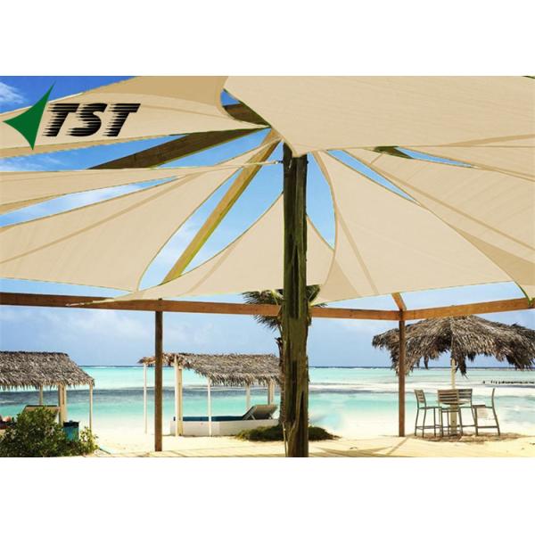 Polyester Fabric Shade Structures Triangle Shade Sail UV Top ISO 9001 Listed