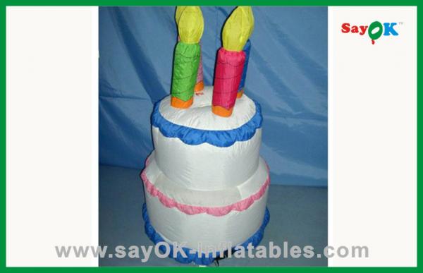 Quality Backyard Party Cute PVC Plastic Inflatable Birthday Cake For Decorations for sale