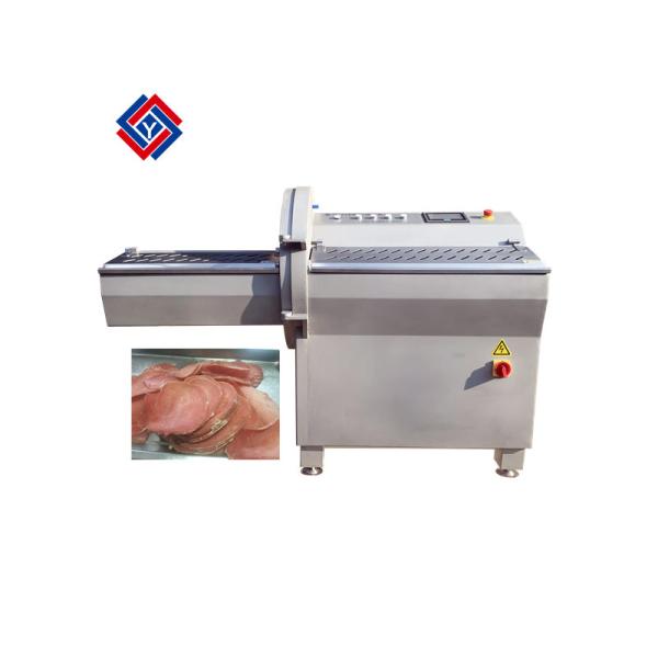 Conveyor Feeding Inlet 4.4KW Ham Goat Meat Cutting Machine