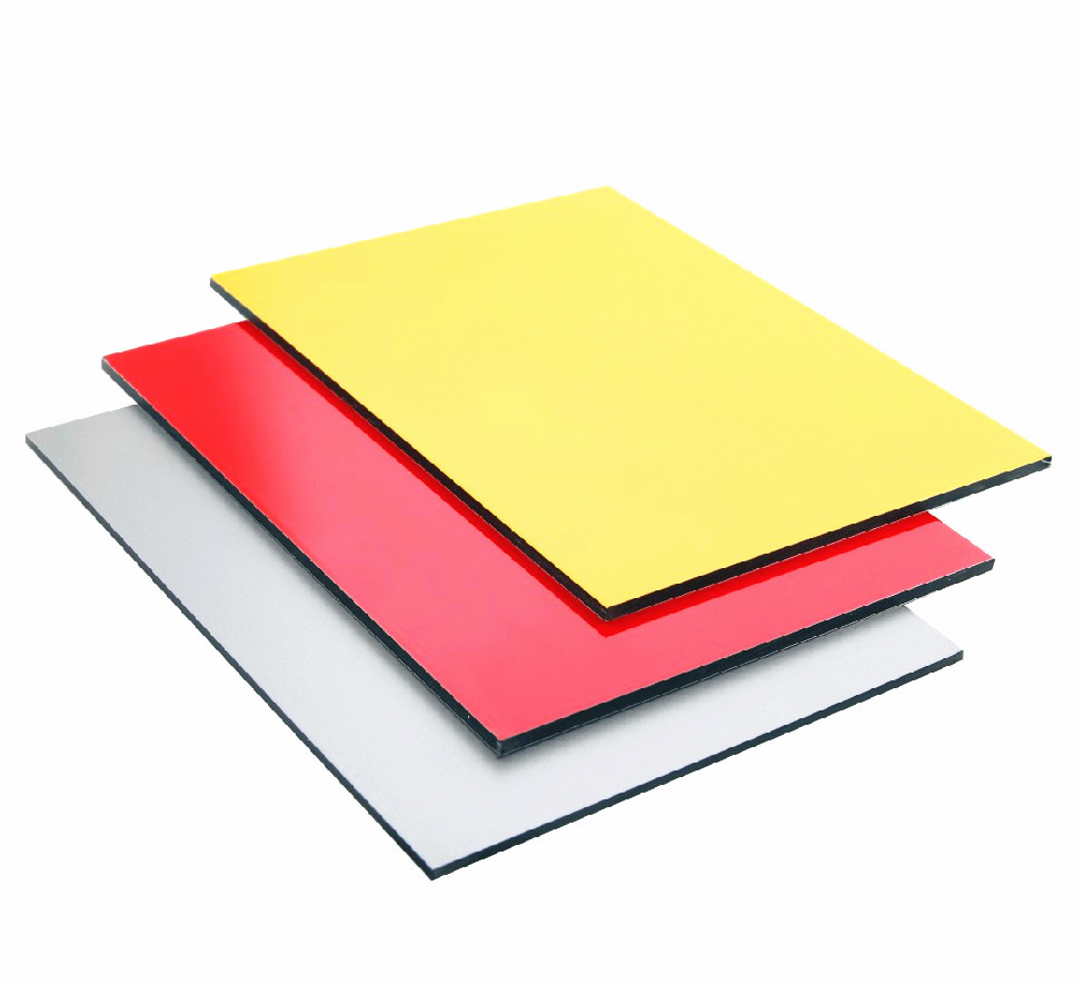 A1 B2 5mm Gray PE Coating Aluminum Composite Panel Solid Color Standard Size Decoration