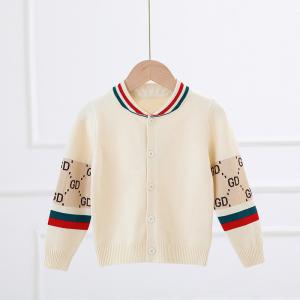 Wholesale 2023 new boys fall winter double viscose cotton sweater cartoon baby children knit Cardigan sweaters from china suppliers