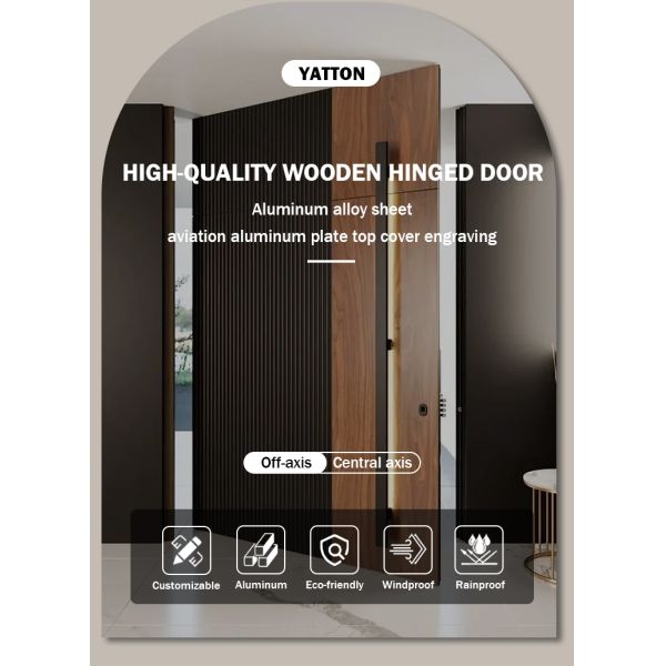 High Performance Premium-grade Aluminum Custom Pivot Door Modern Villa Apartment Use Waterproof Soundproof Weather Resistant