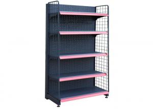 Wholesale Iron Powder Coated Supermarket Display Racks , Commercial Store Shelving 3-5 Layer from china suppliers