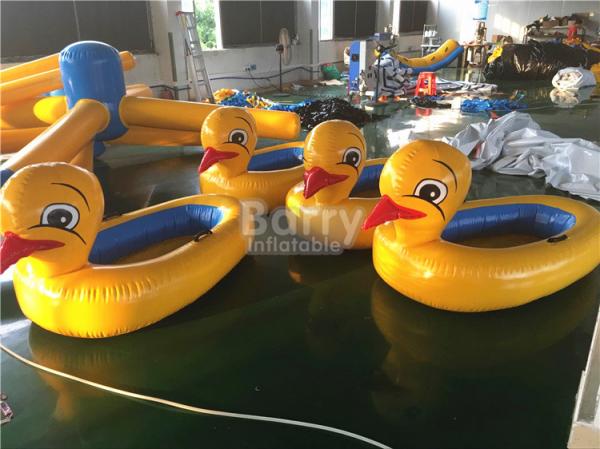 Quality Big Yellow Duck Animal Floats Inflatable Water Toys For Pool with Logo Printing for sale