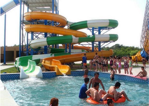 Customized Outdoor Spiral Water Slide Aqua Park Equipment