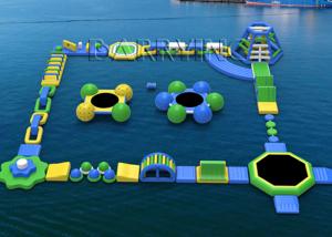 Waterproof Tarpaulin Inflatable Floating Water Park Equipment For Rental / Festival Activity