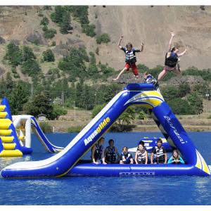 Wholesale Commercial Grade Inflatable Water Park Freefall Slide FREE Boarding Platform from china suppliers