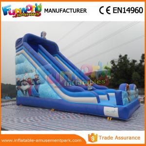 China PVC Frozen Commercial Inflatable Slide Dry Inflatable Stairs Slide Toys For Kids on sale