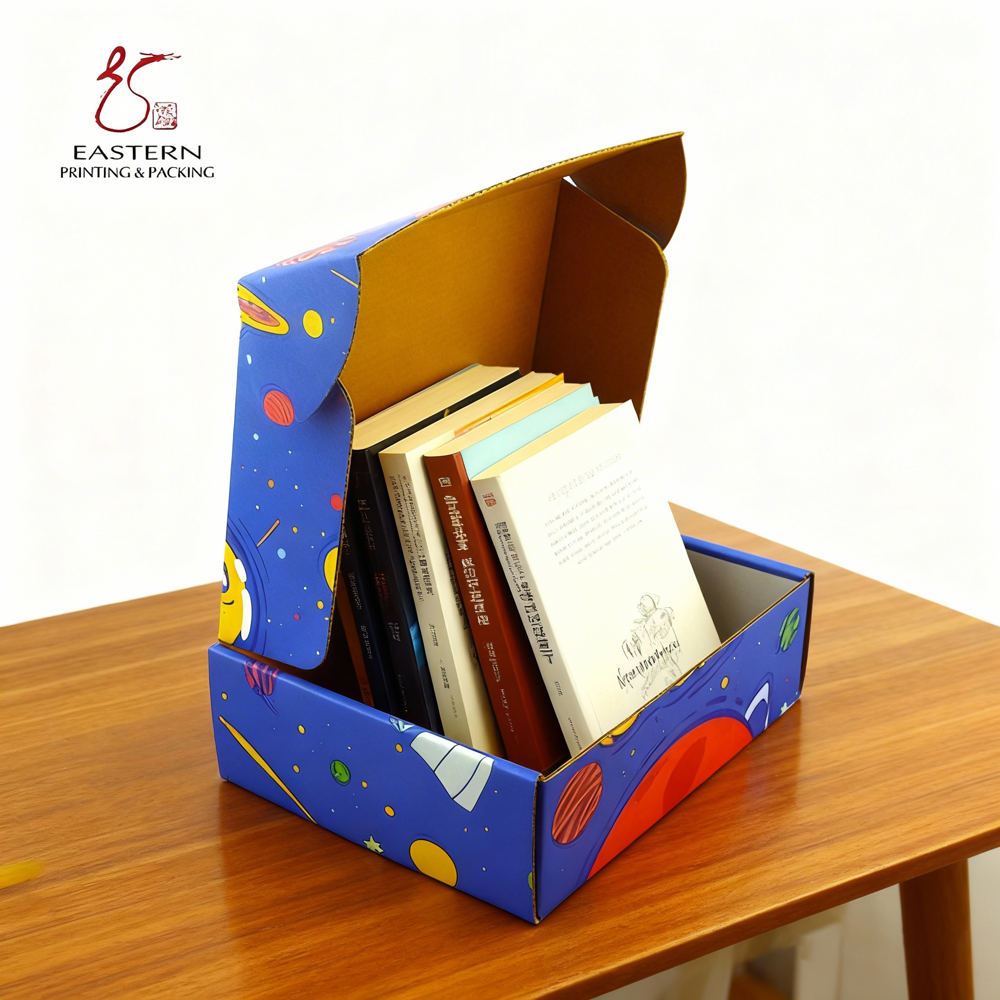 Custom Printed Book Packaging Boxes | Corrugated Color Box With Matte Lamination